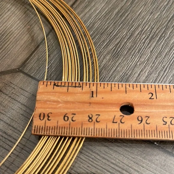 Vintage Multiple Gold-tone wire Collar Necklace - Picture 14 of 15